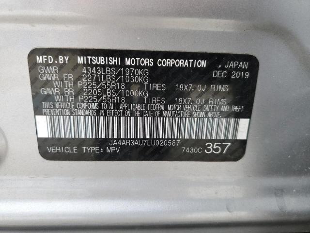 Photo 10 from auction – 2020 MITSUBISHI OUTLANDER with VIN JA4AR3AU7LU020587