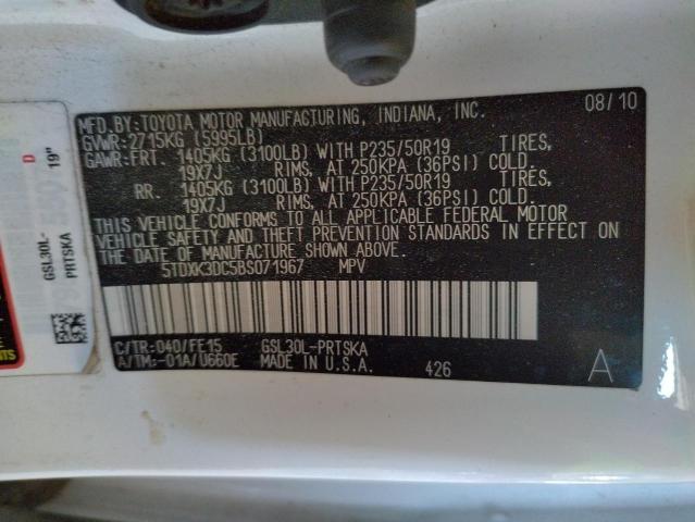 Photo 10 from auction – 2011 TOYOTA SIENNA SPO with VIN 5TDXK3DC5BS071967