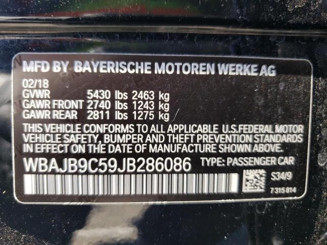 Zdjęcie 10 z aukcji – 2018 BMW M550XI z VIN WBAJB9C59JB286086