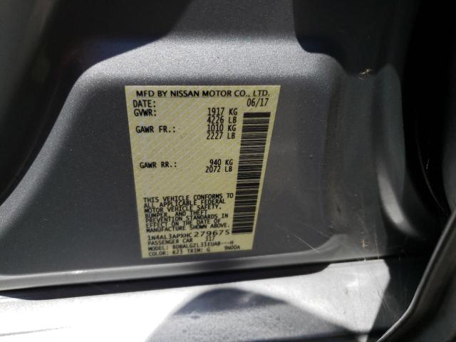 Photo 10 from auction – 2017 NISSAN ALTIMA 2.5 with VIN 1N4AL3APXHC279675