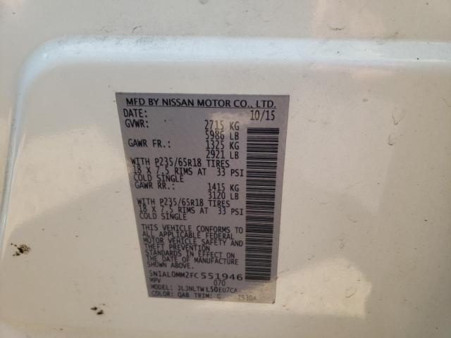 Photo 10 from auction – 2015 INFINITI QX60 with VIN 5N1AL0MM2FC551946
