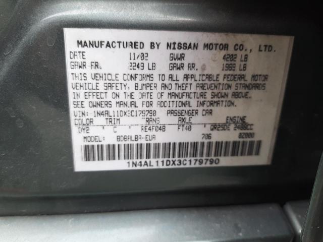 Photo 10 from auction – 2003 NISSAN ALTIMA BAS with VIN 1N4AL11DX3C179790