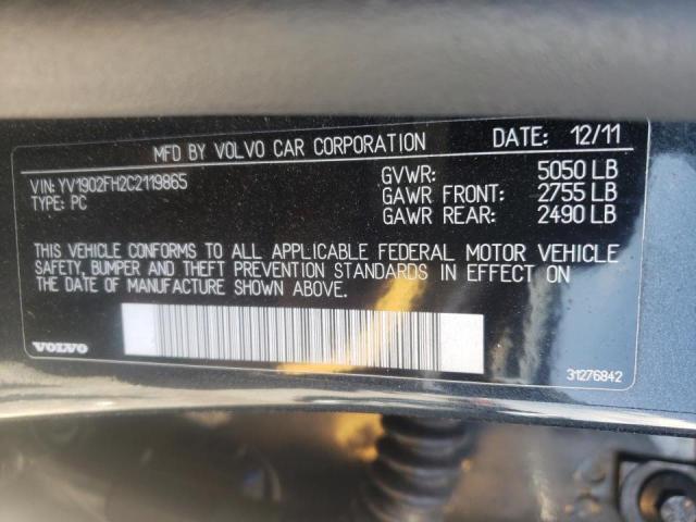 Photo 10 from auction – 2012 VOLVO S60 T6 with VIN YV1902FH2C2119865