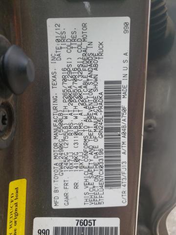 Photo 10 from auction – 2012 TOYOTA TACOMA DOU with VIN 5TFLU4EN7CX033196