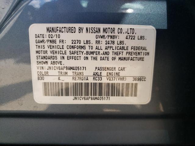 Photo 10 from auction – 2010 INFINITI G37 BASE with VIN JN1CV6AP9AM405171