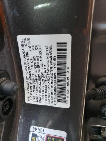Photo 10 from auction – 2016 HONDA CR-V EXL with VIN 2HKRM4H79GH634876