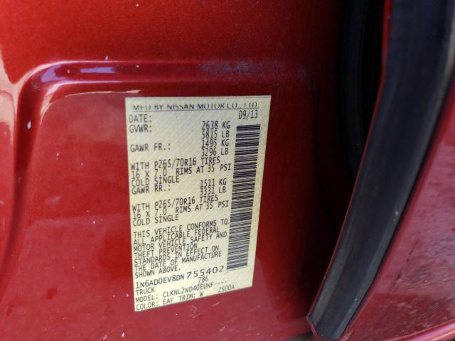 Photo 10 from auction – 2013 NISSAN FRONTIER S with VIN 1N6AD0EV8DN755402