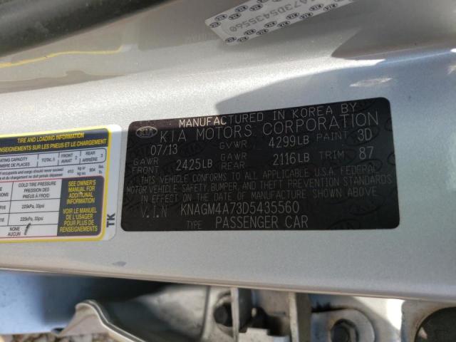 Photo 10 from auction – 2013 KIA OPTIMA LX with VIN KNAGM4A73D5435560