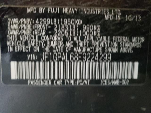 Photo 10 from auction – 2014 SUBARU IMPREZA SP with VIN JF1GPAL68E9224299