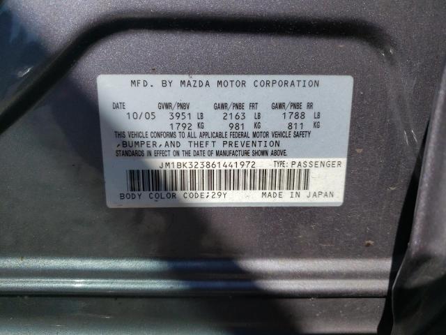 Photo 10 from auction – 2006 MAZDA 3 S with VIN JM1BK323861441972