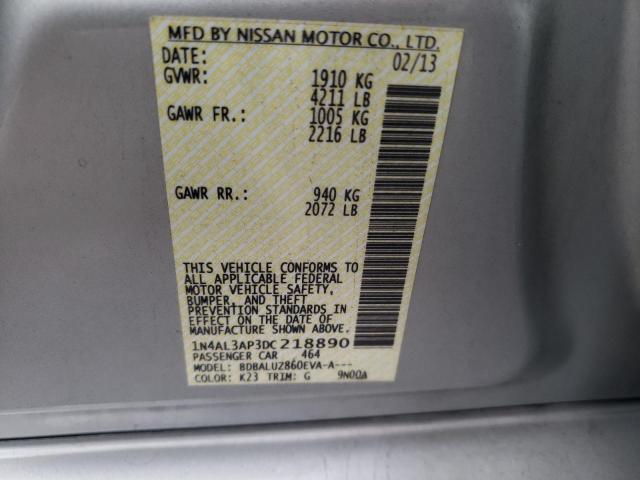 Photo 10 from auction – 2013 NISSAN ALTIMA 2.5 with VIN 1N4AL3AP3DC218890