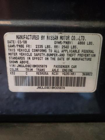 Photo 10 from auction – 2008 INFINITI EX35 BASE with VIN JNKAJ09E18M305879
