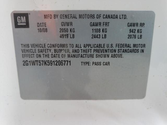 Photo 10 from auction – 2009 CHEVROLET IMPALA 1LT with VIN 2G1WT57K591206771