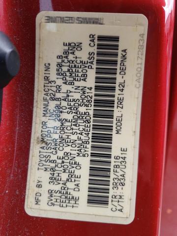 Photo 10 from auction – 2013 TOYOTA COROLLA BA with VIN 5YFBU4EE0DP158214