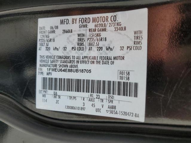 Photo 10 from auction – 2008 FORD EXPLORER E with VIN 1FMEU64E88UB18705