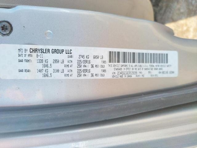 Photo 10 from auction – 2012 DODGE GRAND CARA with VIN 2C4RDGCG6CR129299