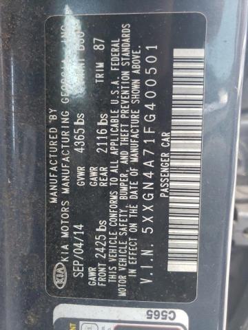 Photo 10 from auction – 2015 KIA OPTIMA EX with VIN 5XXGN4A71FG400501