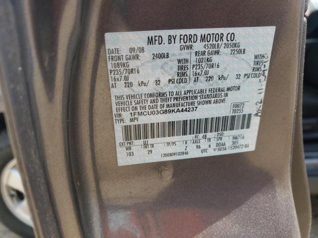 Photo 10 from auction – 2009 FORD ESCAPE XLT with VIN 1FMCU03G89KA44237