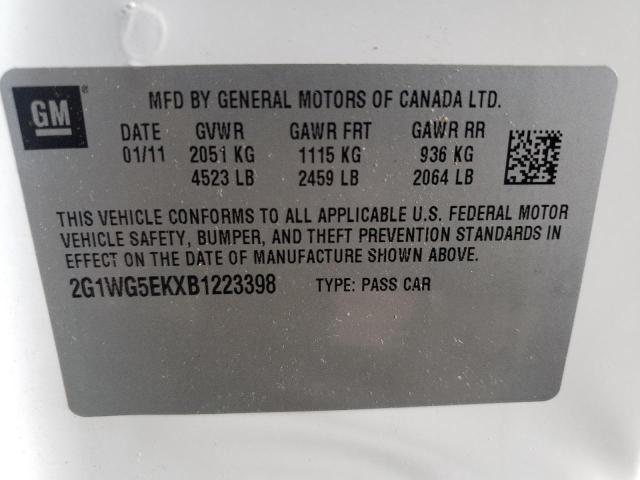 Photo 10 from auction – 2011 CHEVROLET IMPALA LT with VIN 2G1WG5EKXB1223398