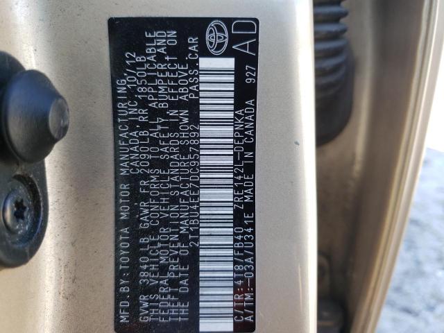 Photo 10 from auction – 2013 TOYOTA COROLLA BA with VIN 2T1BU4EE7DC957892