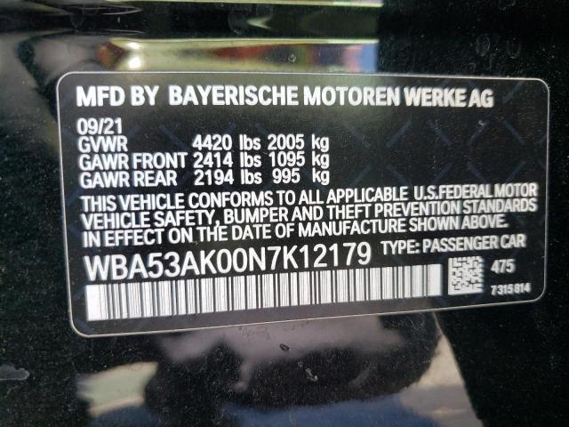 Photo 10 from auction – 2022 BMW 228I with VIN WBA53AK00N7K12179