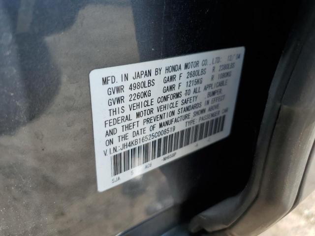 Photo 10 from auction – 2005 ACURA RL with VIN JH4KB16525C008519
