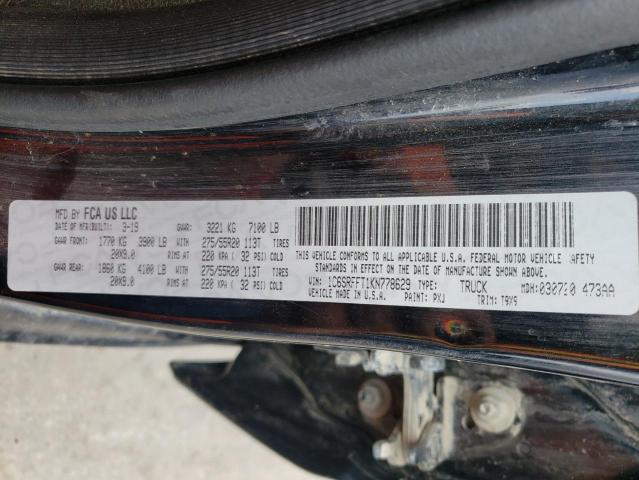 Photo 10 from auction – 2019 RAM 1500 BIG H with VIN 1C6SRFFT1KN778629
