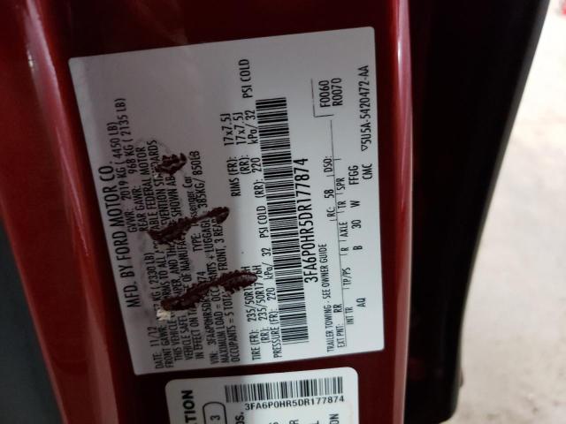 Photo 10 from auction – 2013 FORD FUSION SE with VIN 3FA6P0HR5DR177874