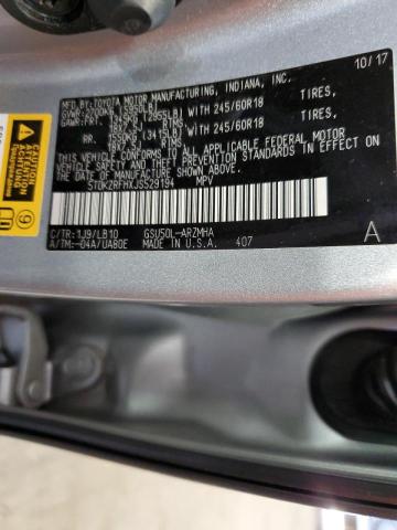 Photo 10 from auction – 2018 TOYOTA HIGHLANDER with VIN 5TDKZRFHXJS529194