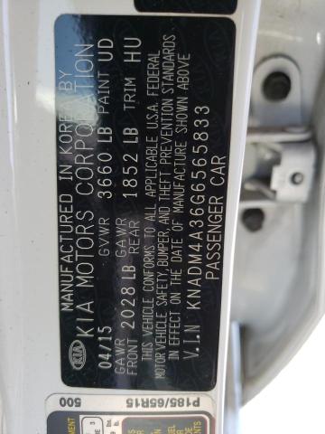 Photo 10 from auction – 2016 KIA RIO LX with VIN KNADM4A36G6565833