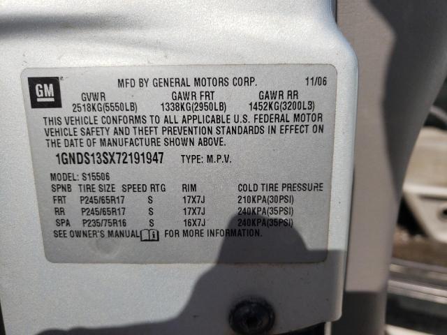 Photo 10 from auction – 2007 CHEVROLET TRAILBLAZE with VIN 1GNDS13SX72191947