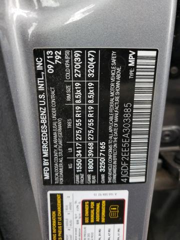Photo 10 from auction – 2014 MERCEDES-BENZ GL 350 BLU with VIN 4JGDF2EE5EA303885