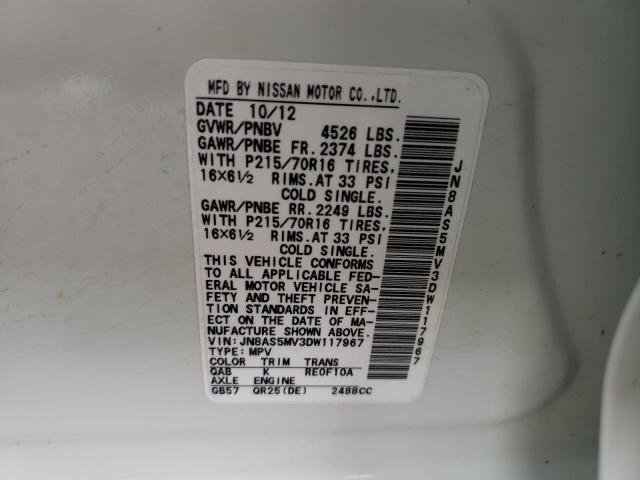 Photo 10 from auction – 2013 NISSAN ROGUE S with VIN JN8AS5MV3DW117967
