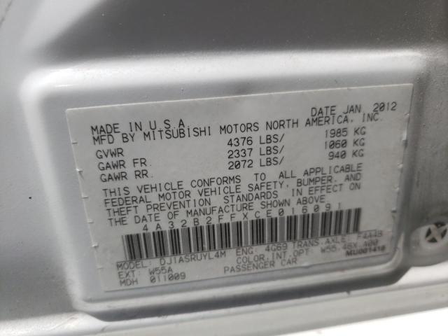 Photo 10 from auction – 2012 MITSUBISHI GALANT FE with VIN 4A32B2FFXCE016091
