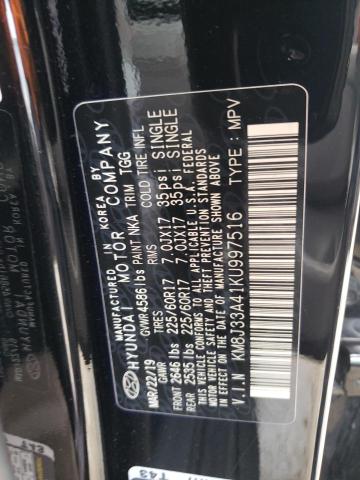 Photo 10 from auction – 2019 HYUNDAI TUCSON LIM with VIN KM8J33A41KU997516