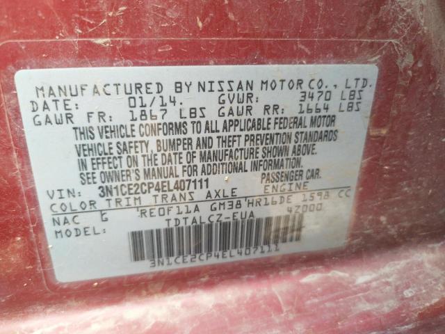 Photo 10 from auction – 2014 NISSAN VERSA NOTE with VIN 3N1CE2CP4EL407111