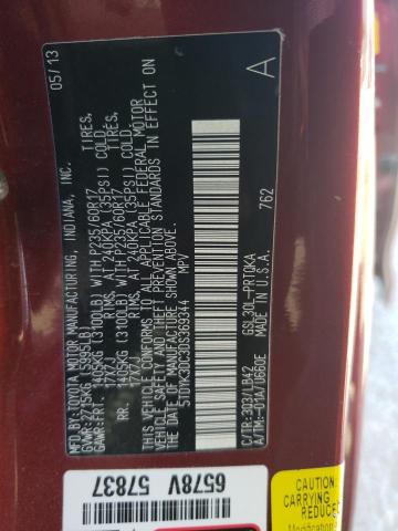 Photo 10 from auction – 2013 TOYOTA SIENNA XLE with VIN 5TDYK3DC3DS369344