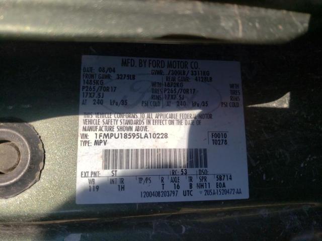 Photo 10 from auction – 2005 FORD EXPEDITION with VIN 1FMPU18595LA10228