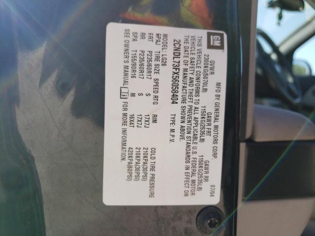 Photo 10 from auction – 2005 CHEVROLET EQUINOX LT with VIN 2CNDL73FX56058404