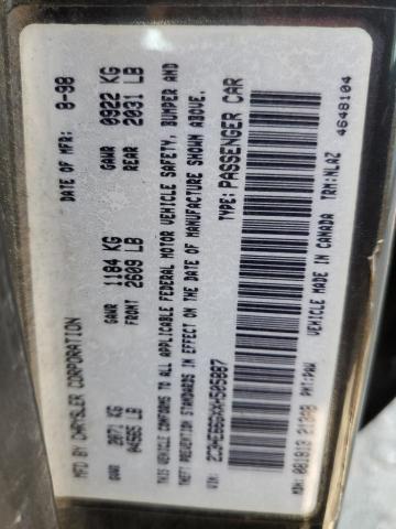 Photo 10 from auction – 1999 CHRYSLER 300M with VIN 2C3HE66GXXH505887