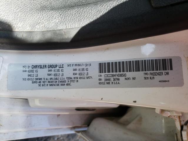 Photo 10 from auction – 2015 CHRYSLER 200 S with VIN 1C3CCCBB4FN598503