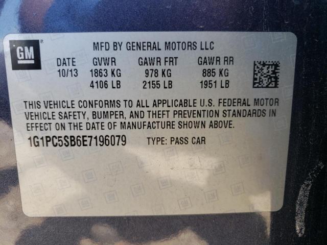 Photo 10 from auction – 2014 CHEVROLET CRUZE LT with VIN 1G1PC5SB6E7196079