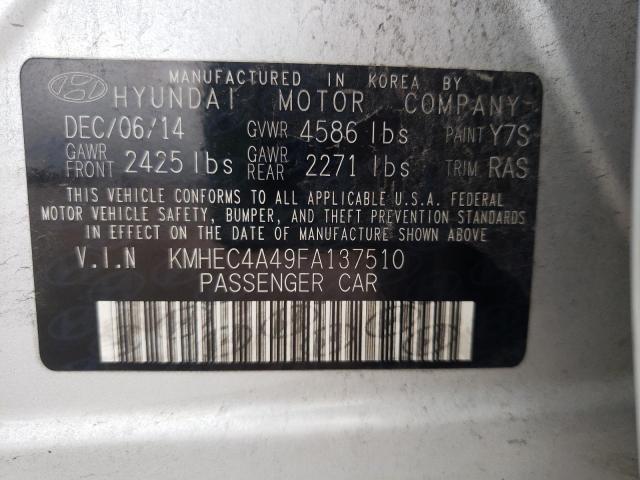 Photo 10 from auction – 2015 HYUNDAI SONATA HYB with VIN KMHEC4A49FA137510