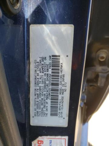 Photo 10 from auction – 2003 TOYOTA COROLLA CE with VIN JTDBR32E732000062