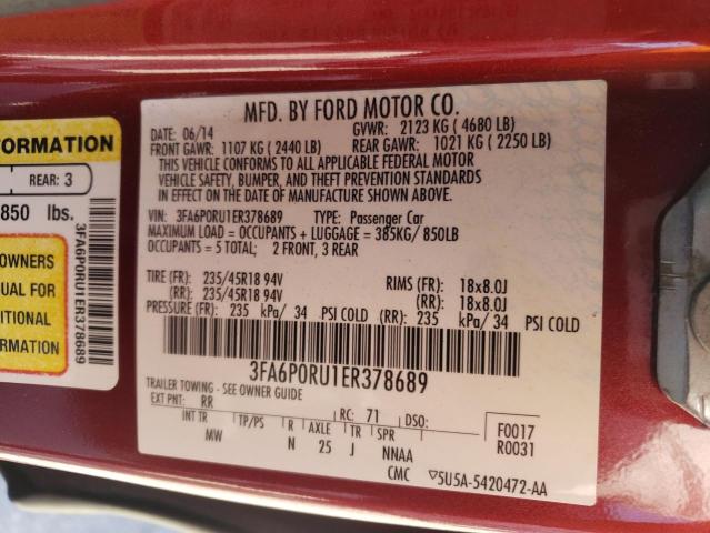 Photo 10 from auction – 2014 FORD FUSION TIT with VIN 3FA6P0RU1ER378689