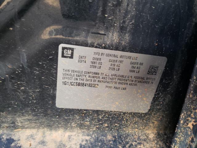 Photo 10 from auction – 2014 CHEVROLET SONIC LT with VIN 1G1JC6SB8E4182052
