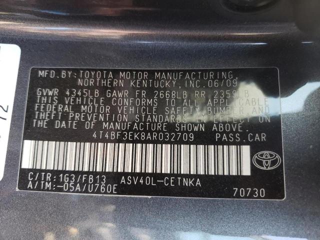 Photo 10 from auction – 2010 TOYOTA CAMRY BASE with VIN 4T4BF3EK8AR032709