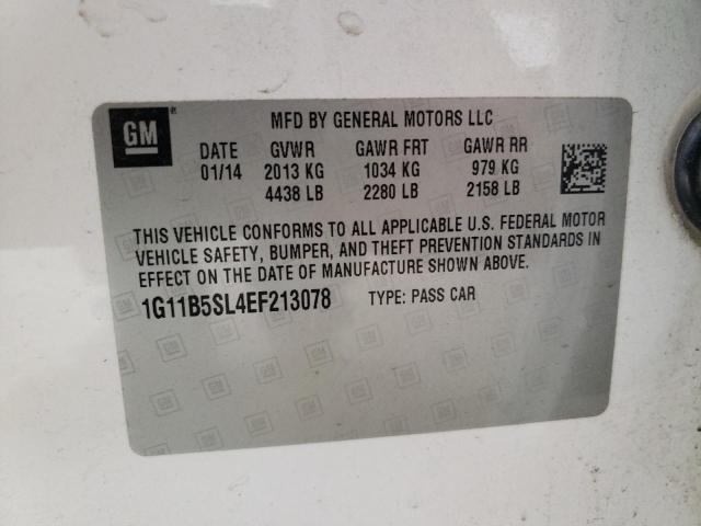 Photo 10 from auction – 2014 CHEVROLET MALIBU LS with VIN 1G11B5SL4EF213078