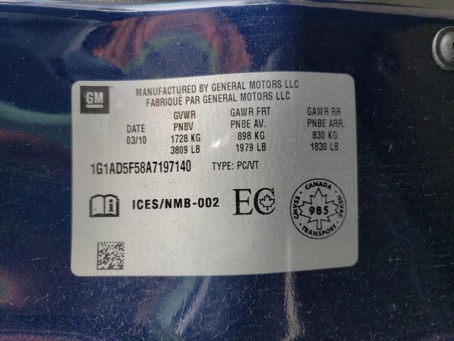 Photo 10 from auction – 2010 CHEVROLET COBALT 1LT with VIN 1G1AD5F58A7197140