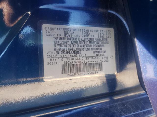 Photo 10 from auction – 2018 NISSAN SENTRA S with VIN 3N1AB7AP4JL650654